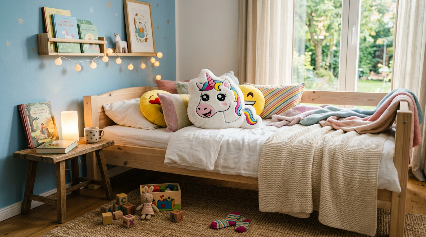 Einhorn Emoji Kissen. So süß!