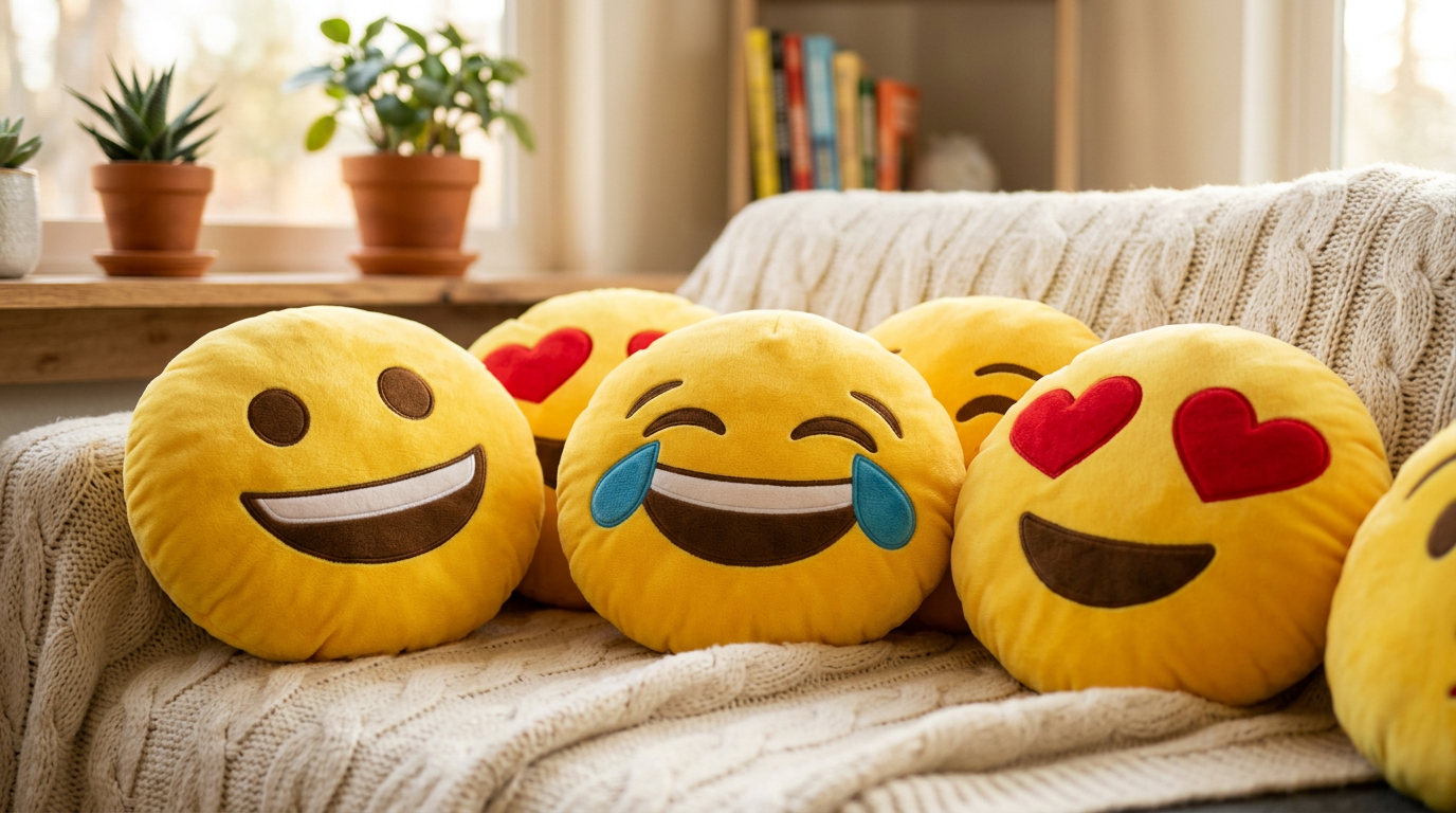 Emoji Kissen und Smiley Kissen kaufen. Unsere Tipps!