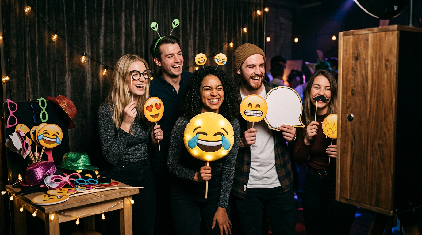 Photobooth Zubehör. Emojis erobern die Fotoboxen!