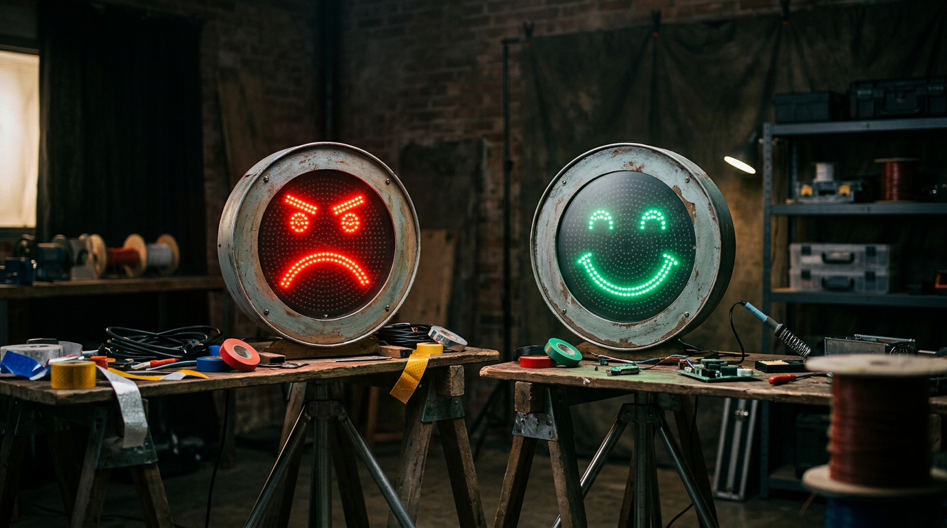 Smileys im Strassenverkehr. Temposünder aufgepasst!